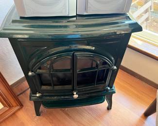 Green Enamel Wood Stove