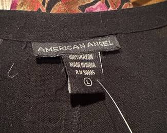American Angel Black Purple Floral Dress – Size Large