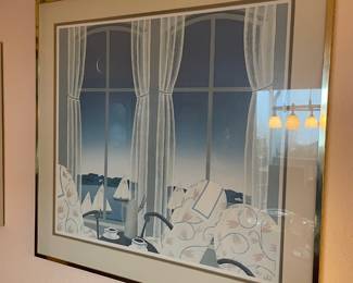 1983 Framed Serigraph "Newport Sailing" by Thomas McKnight