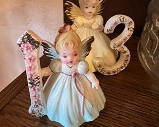 Josef Originals Angel Age 1 Birthday Figurine, Josef Originals Angel Age 3 Birthday Figurine