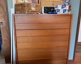 Mid Century 5 Drawer Highboy Dresser