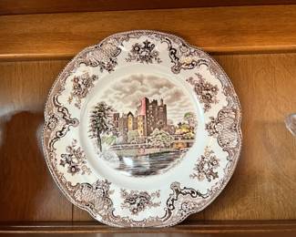 Johnson Brother Old Britain Castles Brown Multicolor Dinner Plate