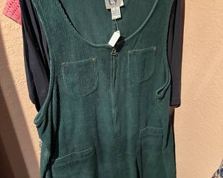 Original TY2 Green Corduroy Mini Dress - Size 1X