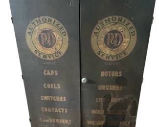 Vintage P&D Genuine Ignition Parts Cabinet