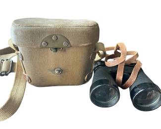 Original Japanese WWII Officer Binoculars in Tropical Case