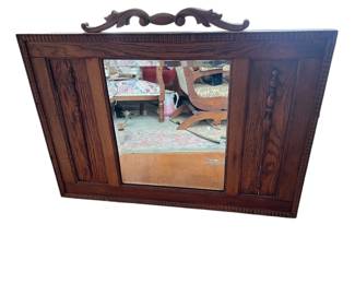 Antique Oak Mirror