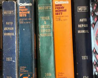 AUTOMOTIVE MANUALS AND PARTS BOOKS