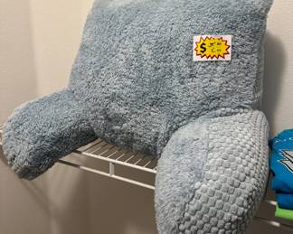 Blue reading pillow