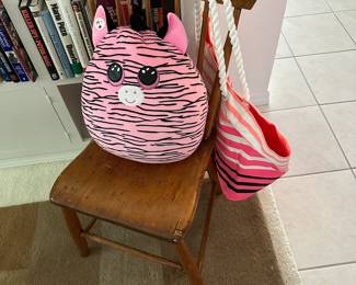Ty Sqush a Boos Super soft Pink and black striped Zebra 12”