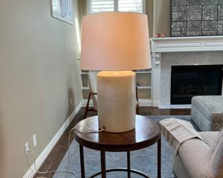   Large Ralph Lauren White Ceramic Lamp 35” tall (Very Large Lamp)