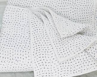 John Bradshaw Organic Hand Stitched Light Indigo Quilt- King Size