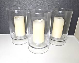  Set of Three LARGE Class Pedestal Candle Holders - 14" Tall x 8"W