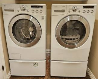 LG 4.5 cu.ft. Large Capacity Front Load Washer & 7.3 cu. ft. Large Capacity Dryer 