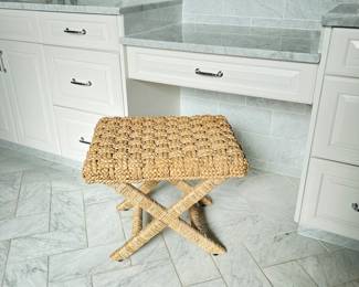 Serena & Lily Woven Stool - Stylish and Versatile Piece