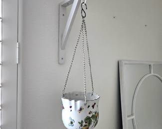 Hanging Planter with Charming Butterfly and Strawberry Design 