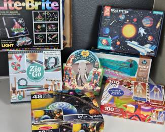 Assorted Children's Games and Puzzles - Anatomy, Solar System, and More!