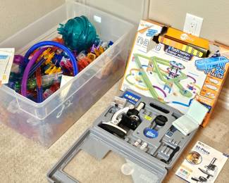 Toy Assortment for Older Kids - Microscope Kit, Nanotopia by Hexbud & Q-Ba-Maze 2.0 