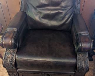 Brown leather chair