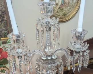 Pair baccarat candelabras