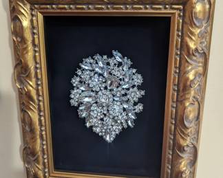 Vintage brooch's framed