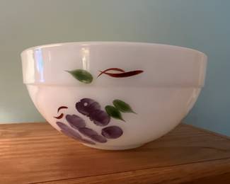 Fire King Fruit Painted Bowl