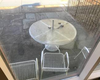 Outdoor Round Metal Table , Arm Chairs More