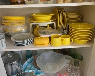 Yellow Set of Everyday Dishes 