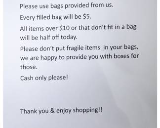 Everything needs to go!