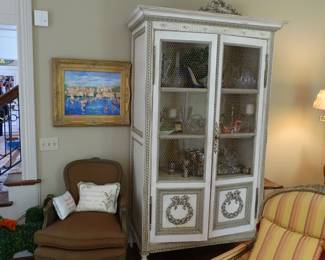 Painted French armoire