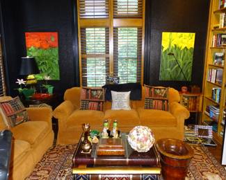 Rooms of custom upholstered furniture