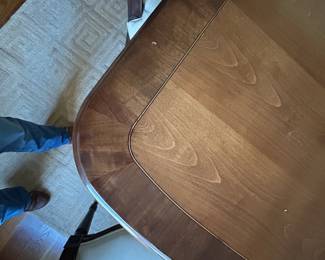 8' Baker Cherry Dining Room Table, includes 2 leaves and six chairs