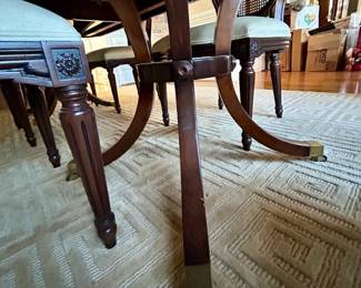 8' Baker Cherry Dining Room Table, includes 2 leaves and six chairs