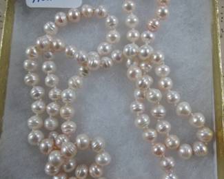 8 mm 36" Pearl Necklace
