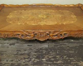 Ornate Walnut Coffee Table