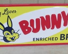 Metal Bunny Bread Sign