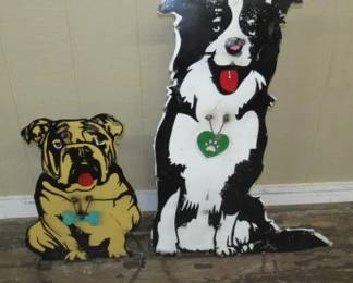 Metal Dog Yard Decor.