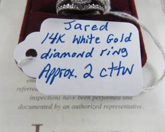 Jared 14K White Gold & Diamond Ring - Approx. 2 cttw.