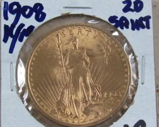 1908 Gold $20.00 Coin