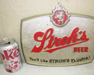 Vintage Stroh's Beer Sign