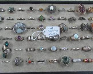72 - Sterling Rings - All 1 Lot