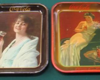 1923 &  1936 Coca-Cola Serving Trays
