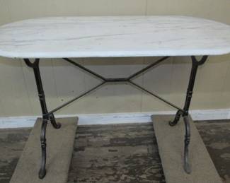 Marble Top/Iron Base Table