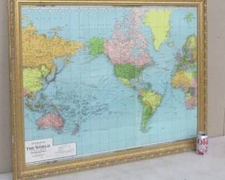 1942 Framed World Map