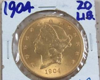 1904 Gold $20.00 Coin