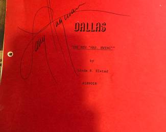 Original autographed Larry Hagman Dallas script