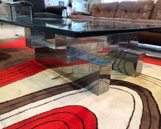 Edward Fields Mod design wool rug, worn and spots in some areas