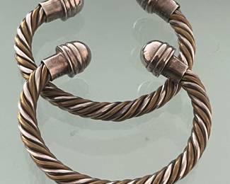 Sterling mixed metal bracelets