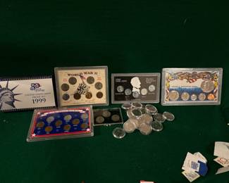 Los of Coins and Stamps