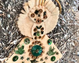 Absolutely One of a Kind Christmas ornaments - Handmade by Grandmother to granddaughter every year  