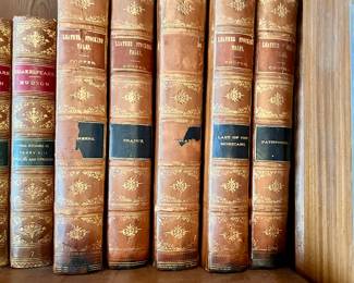 Vtg. Leather bound books -  Cooper - Leather Stocking Tales